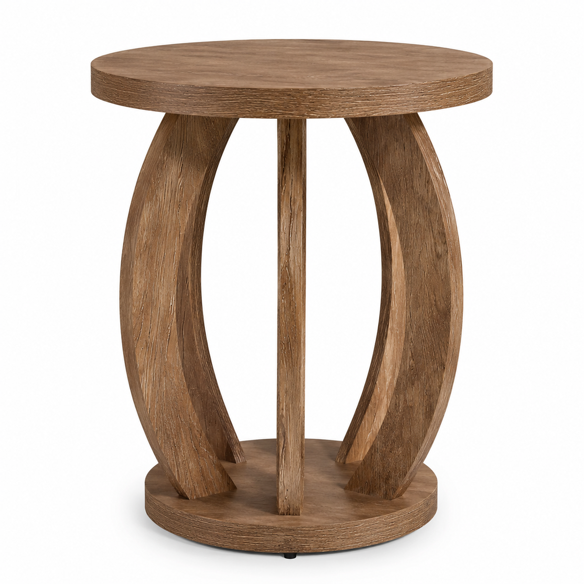 Table d'appoint ronde en bois massif