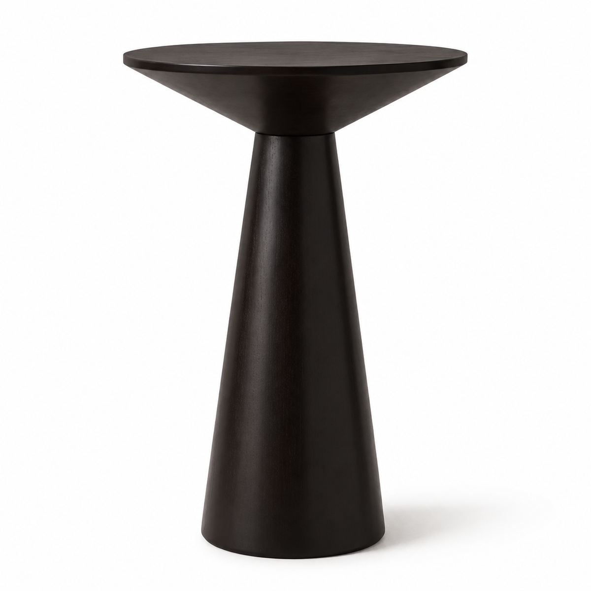 Table d'appoint noir ronde conique