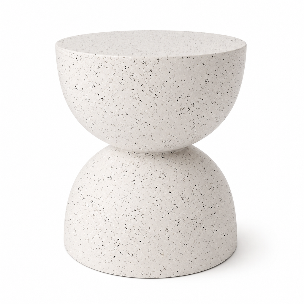 Table d'appoint ronde en béton léger