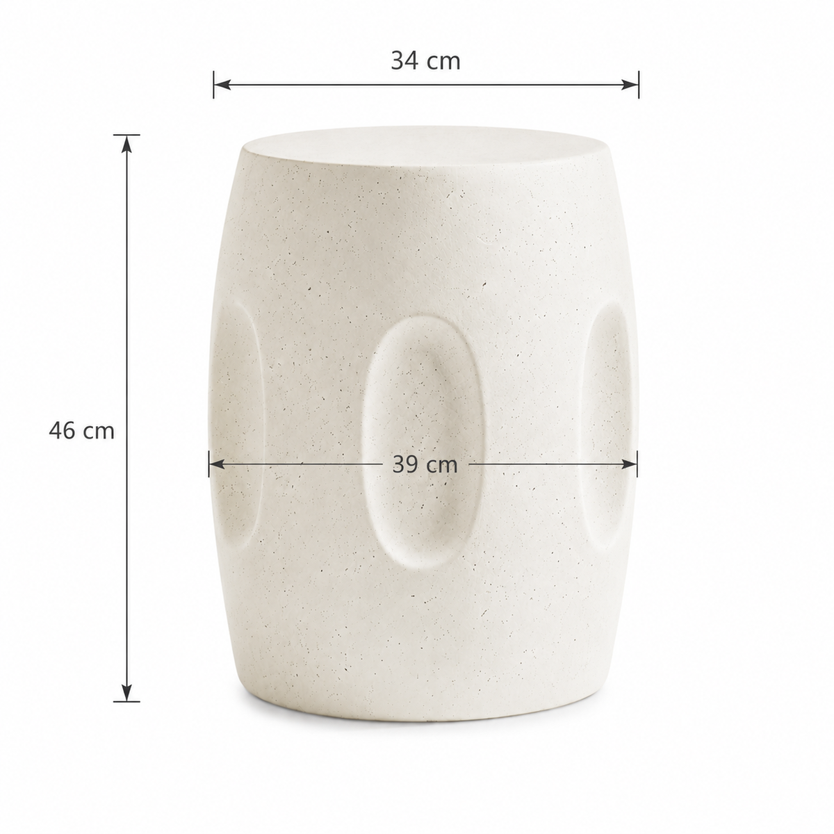 Table d'appoint ronde béton terrazzo off-white
